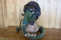 Early Chinese MiG Pilot Leather Flight Helmet, Biker Goggles, Oxygen mask