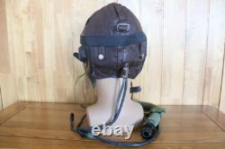 Early Chinese MiG Pilot Leather Flight Helmet, Biker Goggles, Oxygen mask