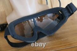Early Chinese MiG Pilot Leather Flight Helmet, Biker Goggles, Oxygen mask