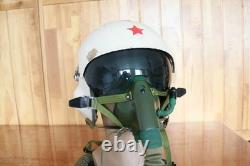 Early Fighter Pilot Flying Helmet, Black sunvisor, Oxygen Mask