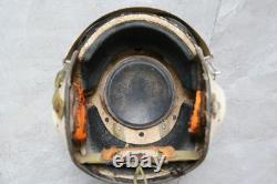 Early Fighter Pilot Flying Helmet, Black sunvisor, Oxygen Mask
