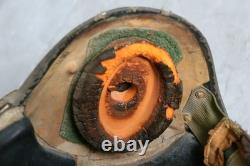 Early Fighter Pilot Flying Helmet, Black sunvisor, Oxygen Mask