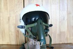Early Fighter Pilot Flying Helmet, Black sunvisor, Oxygen Mask Ym6505