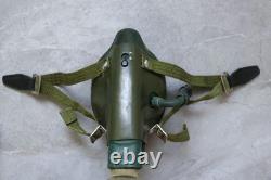 Early Fighter Pilot Flying Helmet, Black sunvisor, Oxygen Mask Ym6505