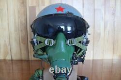 Early High Altitude Mig-21 Fighter Pilot Helmet, Oxygen Mask