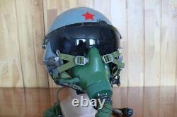 Early High Altitude Mig-21 Fighter Pilot Helmet, Oxygen Mask