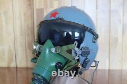 Early High Altitude Mig-21 Fighter Pilot Helmet, Oxygen Mask