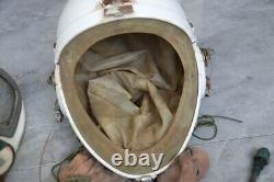 Early MiG Pilot High Altitude Helmet, Surplus Anti G Fly Suit