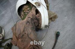 Early MiG Pilot High Altitude Helmet, Surplus Anti G Fly Suit