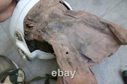 Early MiG Pilot High Altitude Helmet, Surplus Anti G Fly Suit