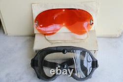 Early MiG Pilot Leather Helmet, Goggles, Oxygen Mask Ym-6502