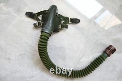 Early MiG Pilot Leather Helmet, Goggles, Oxygen Mask Ym-6502
