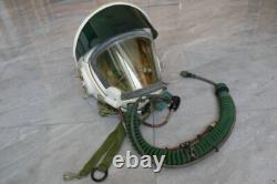 Early Mig Fighter Pilot High Altitude Helmet, Pull Down Sunvisor