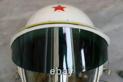Early Mig Fighter Pilot High Altitude Helmet, Pull Down Sunvisor