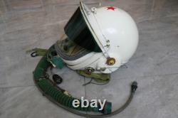 Early Mig Fighter Pilot High Altitude Helmet, Pull Down Sunvisor