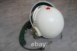 Early Mig Fighter Pilot High Altitude Helmet, Pull Down Sunvisor