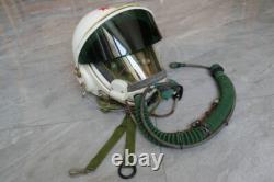 Early Mig Fighter Pilot High Altitude Helmet, Pull Down Sunvisor