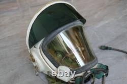 Early Mig Fighter Pilot High Altitude Helmet, Pull Down Sunvisor