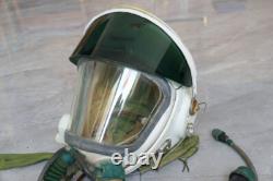 Early Mig Fighter Pilot High Altitude Helmet, Pull Down Sunvisor