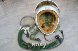 Early Mig Fighter Pilot High Altitude Helmet, Pull Down Sunvisor