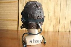 Early chinese Pilot Winter Leather Flight Helmet, aviation goggles, oxygen mask