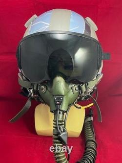 F-16 Falcon Pilot Flight Helmet Hgu-55 With Mbu-12 Gentex Oxygen Mask