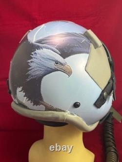 F-16 Falcon Pilot Flight Helmet Hgu-55 With Mbu-12 Gentex Oxygen Mask