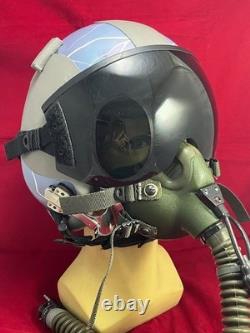 F-16 Falcon Pilot Flight Helmet Hgu-55 With Mbu-12 Gentex Oxygen Mask