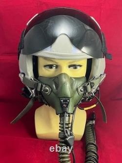 F-16 Falcon Pilot Flight Helmet Hgu-55 With Mbu-12 Gentex Oxygen Mask