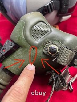 F-16 Falcon Pilot Flight Helmet Hgu-55 With Mbu-12 Gentex Oxygen Mask