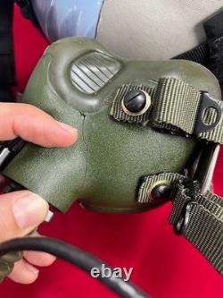 F-16 Falcon Pilot Flight Helmet Hgu-55 With Mbu-12 Gentex Oxygen Mask