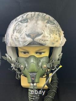 F-18 Hornet Pilot Flight Helmet Hgu-55 With Mbu-12 Gentex Oxygen Mask