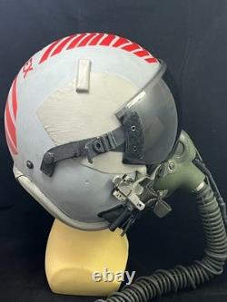 F-18 Hornet Pilot Flight Helmet Hgu-55 With Mbu-12 Gentex Oxygen Mask