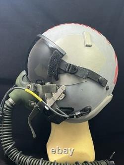F-18 Hornet Pilot Flight Helmet Hgu-55 With Mbu-12 Gentex Oxygen Mask