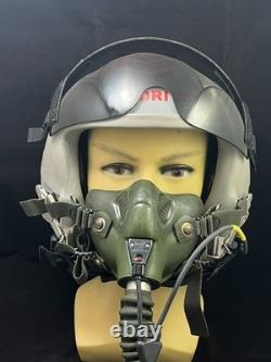 F-18 Hornet Pilot Flight Helmet Hgu-55 With Mbu-12 Gentex Oxygen Mask