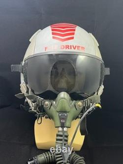 F-18 Hornet Pilot Flight Helmet Hgu-55 With Mbu-12 Gentex Oxygen Mask
