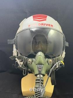 F-18 Hornet Pilot Flight Helmet Hgu-55 With Mbu-12 Gentex Oxygen Mask
