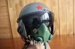 Fighter Pilot Aircraft Aviator Flight Helmet, Black Sun Visor, Face Mask