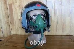 Fighter Pilot Aircraft Aviator Flight Helmet, Black Sun Visor, Face mask