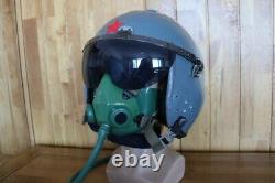 Fighter Pilot Aircraft Aviator Flight Helmet, Black Sun Visor, Face mask