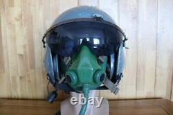 Fighter Pilot Aircraft Aviator Flight Helmet, Black Sun Visor, oxygen mask KJB-1
