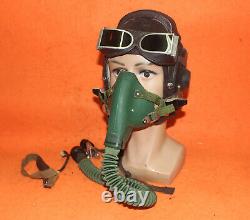 Fighter Pilot Aviation Flight Helmet, Militaria Oxygen Mask Goggles YM-6502