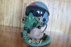 Fighter Pilot Flight Helmet, T Hook Oxygen Mask Bayonets Ym-9915G