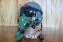 Fighter Pilot Flight Helmet, T Hook Oxygen Mask Bayonets Ym-9915G