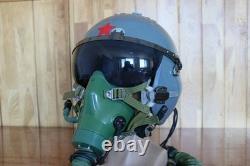Fighter Pilot Flight Helmet, T Hook Oxygen Mask Bayonets Ym-9915G
