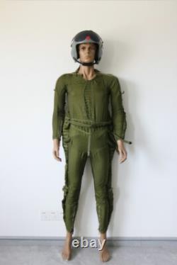 Fighter Pilot Helmet QTK-1 (1#/60cm), Pull Down Black Sunvisor, Dc-3 suit