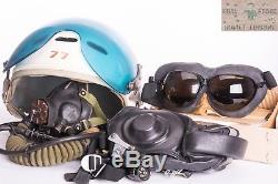 Fighter pilot helmet ZSH-3 oxygen mask motorcycle jet air force Russian flight