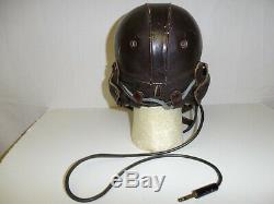 Fl-13 WW 2-post French leather Flight Helmet Pilot original IR16T