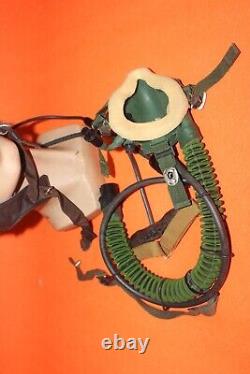 Flight Helmet Air Force Mig-15 Fighter Pilot Leather Oxygen Mask Goggles