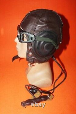 Flight Helmet Fighter Pilot Flight Leather Helmet 1964